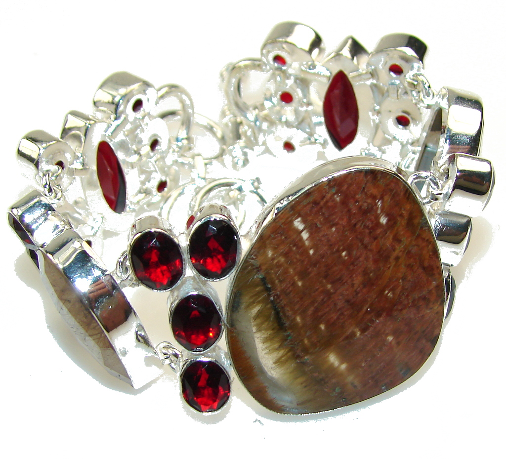 Secret Golden Rutilated Quartz Sterling Silver Bracelet