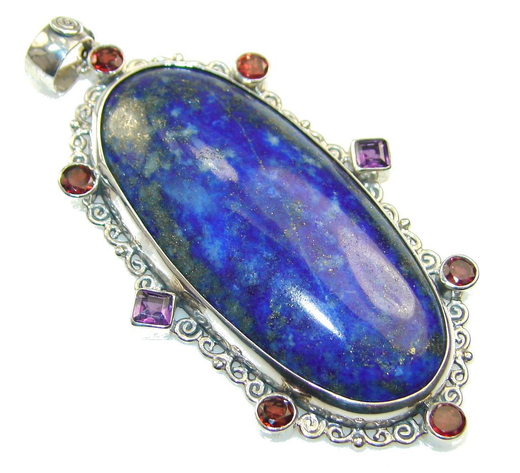 Fantastic Lapis Lazuli Sterling Silver Pendant