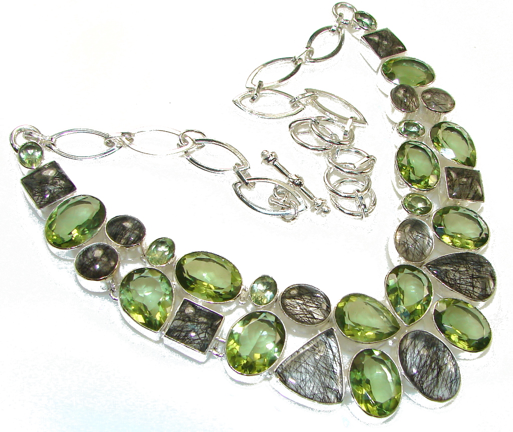 Passion Tourmalinated Quartz Sterling Silver necklace