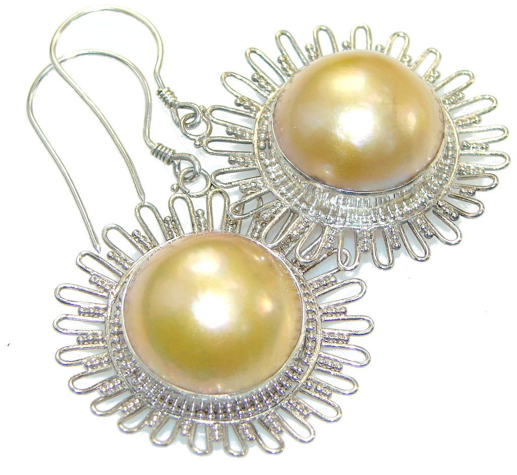 Amazing Creamy Pearl Sterling Silver Earrings