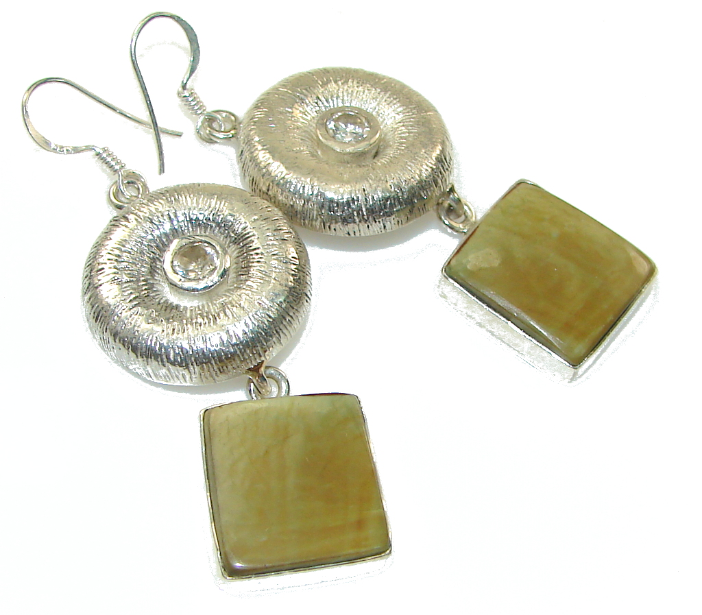 Amazing Style! Imperial Jasper Sterling Silver earrings