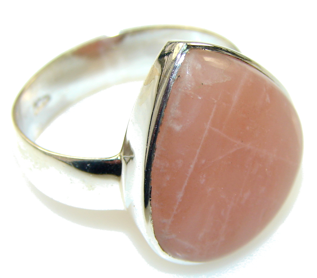 Secret Golden Calcite Sterling Silver Ring s. 12 1/2
