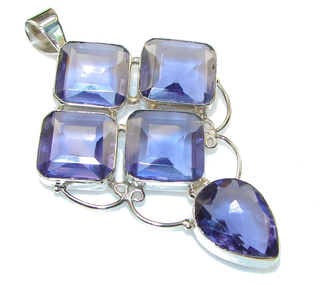 Amazing Purple Amethyst Sterling Silver Pendant