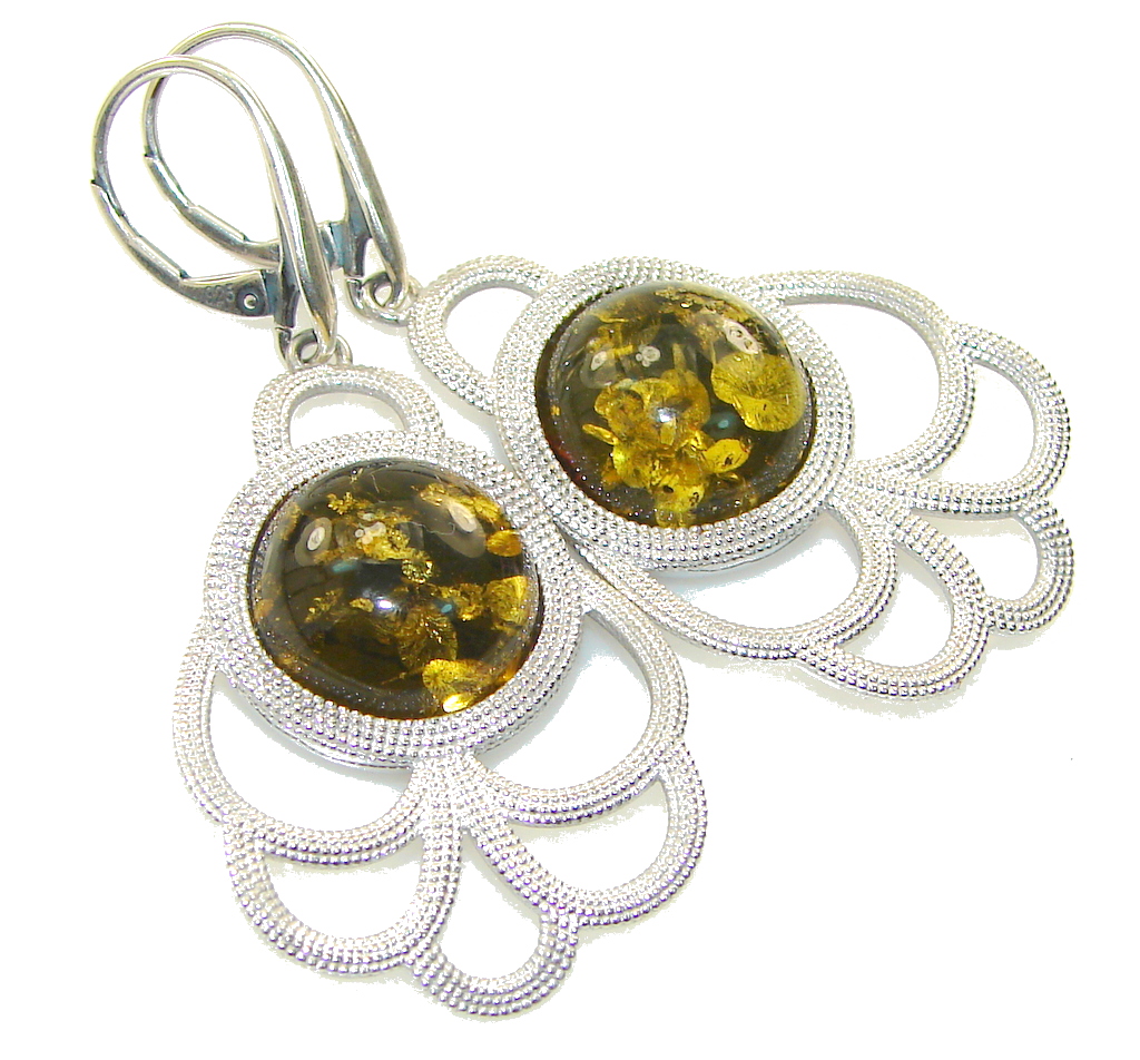 Trade Secret!! Polish Amber Sterling Silver earrings