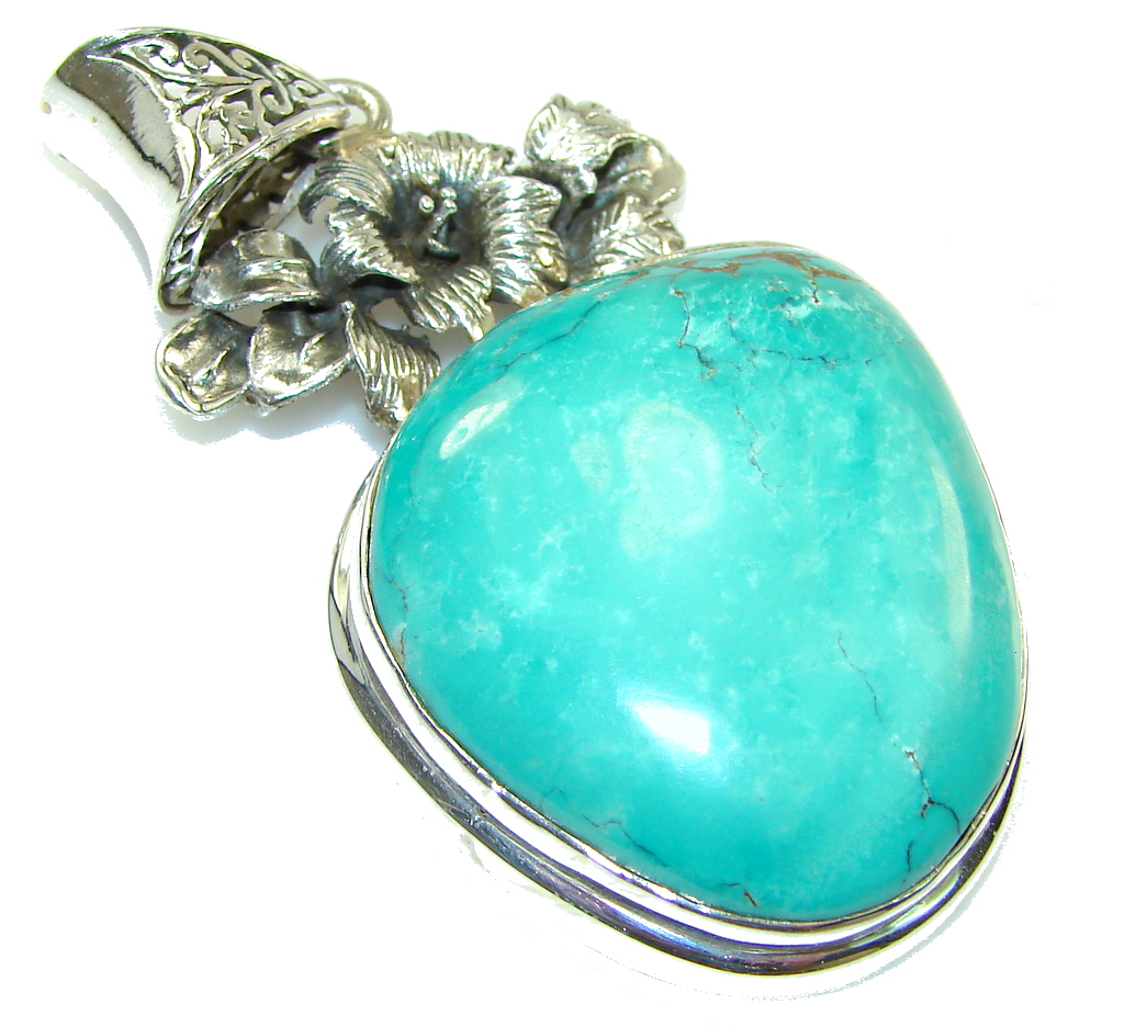 Nevada Green Variscite! Turquoise Sterling Silver Pendant