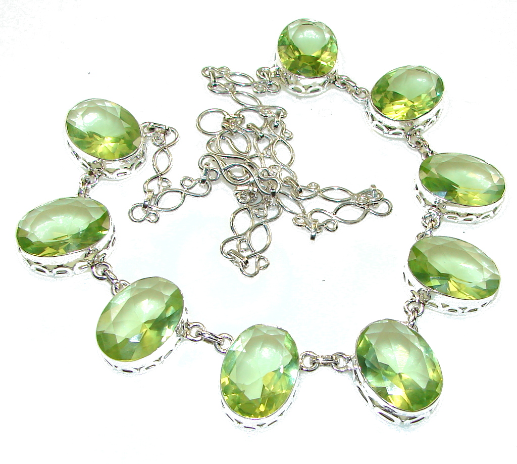 SunShine! Created Citrine Sterling Silver Necklace