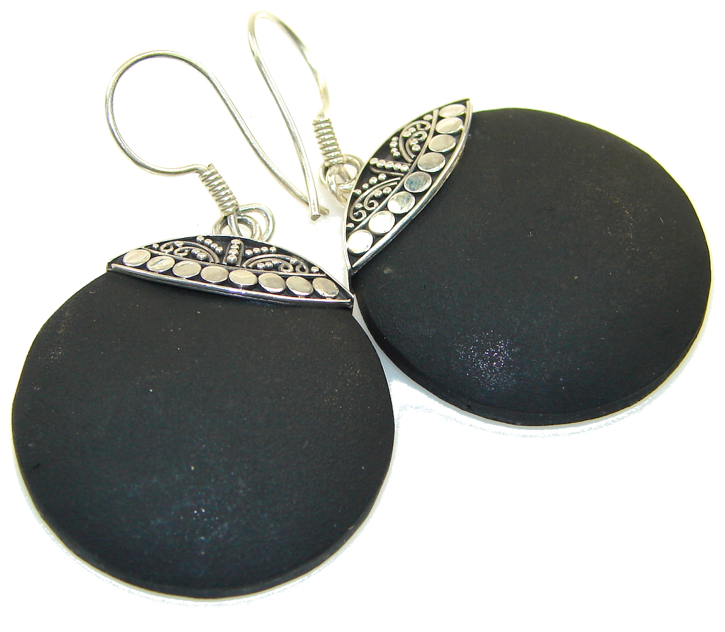 Amazing Fossilized Oak Wood Sterling Silver Earrings