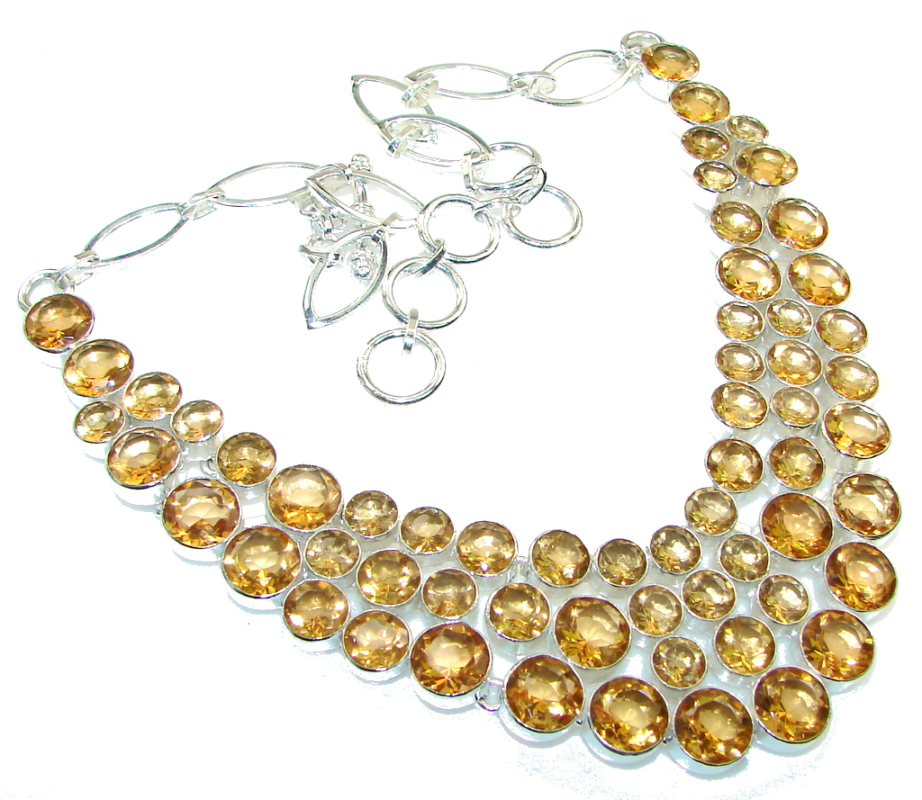 Amazing Best Friend!! Golden Topaz Sterling Silver necklace