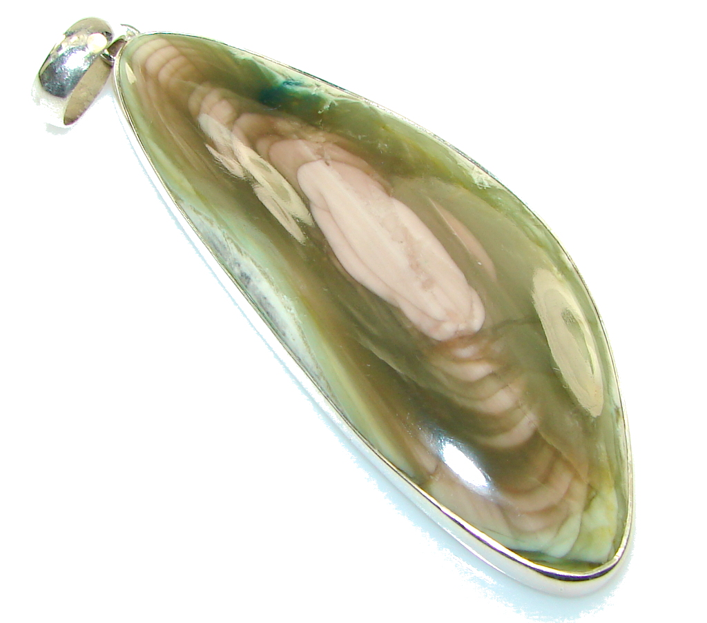 Path Of Life!! Imperial Jasper Sterling Silver Pendant