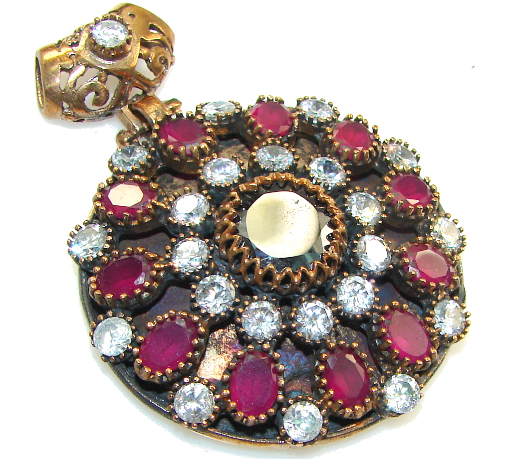 New Turkish Design!! Hematite Sterling Silver Pendant