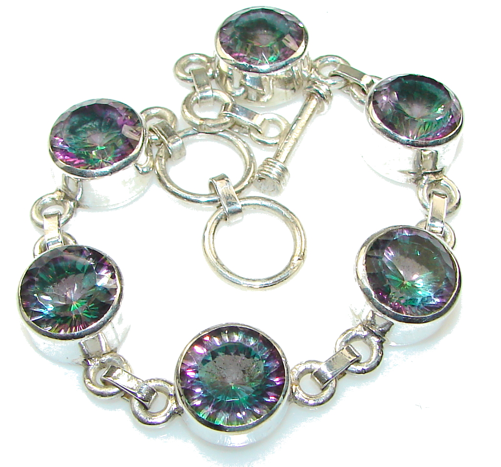 Aruba Style! Rainbow Magic Topaz Sterling Silver Bracelet