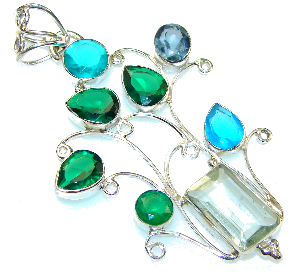 Amazing Chrome Diopside Quartz Stering Silver Pendant