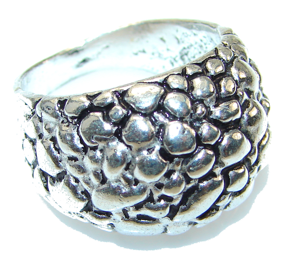 Simple Design! Silver Sterling Silver Ring s. 7