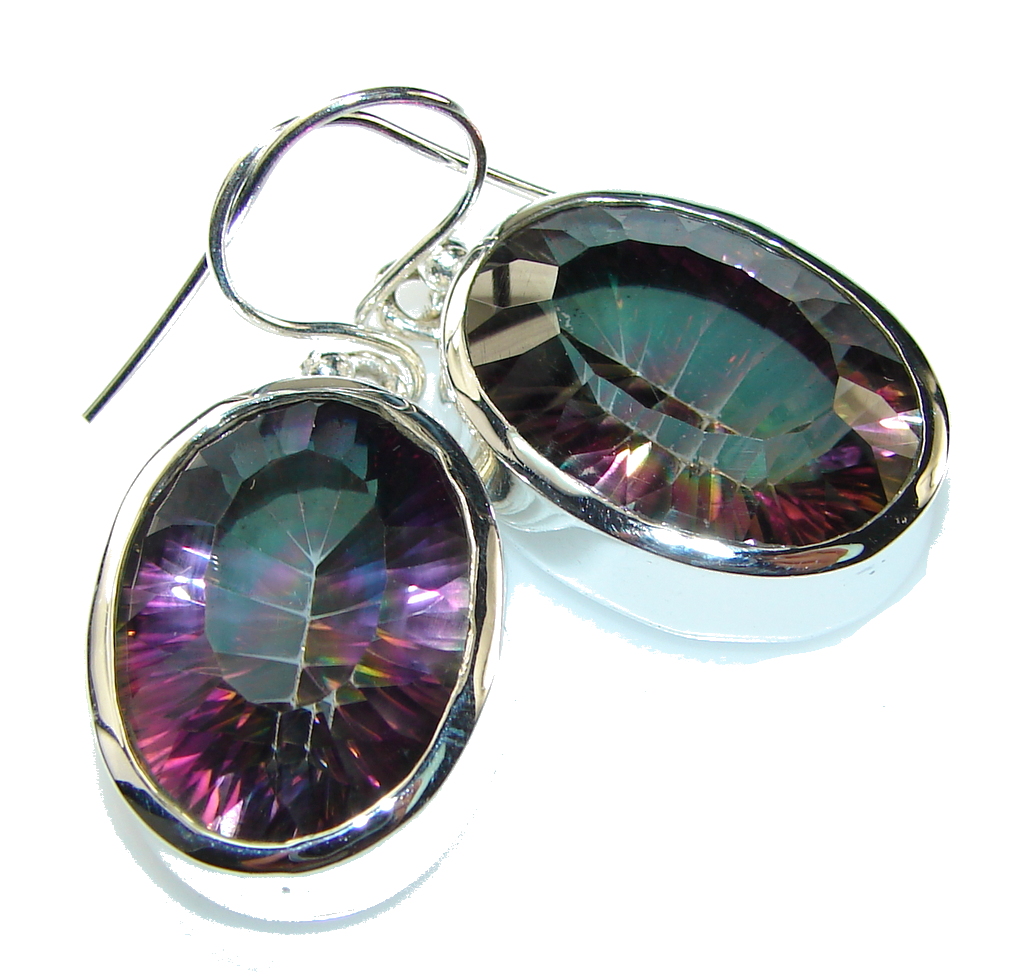 Amazing!! Rainbow Magic Topaz Sterling Silver earrings