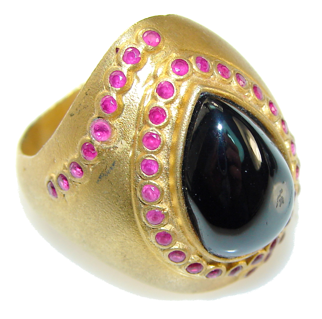 NEW Amazing Design! Hematite Sterling Silver Ring s. 7 1/2