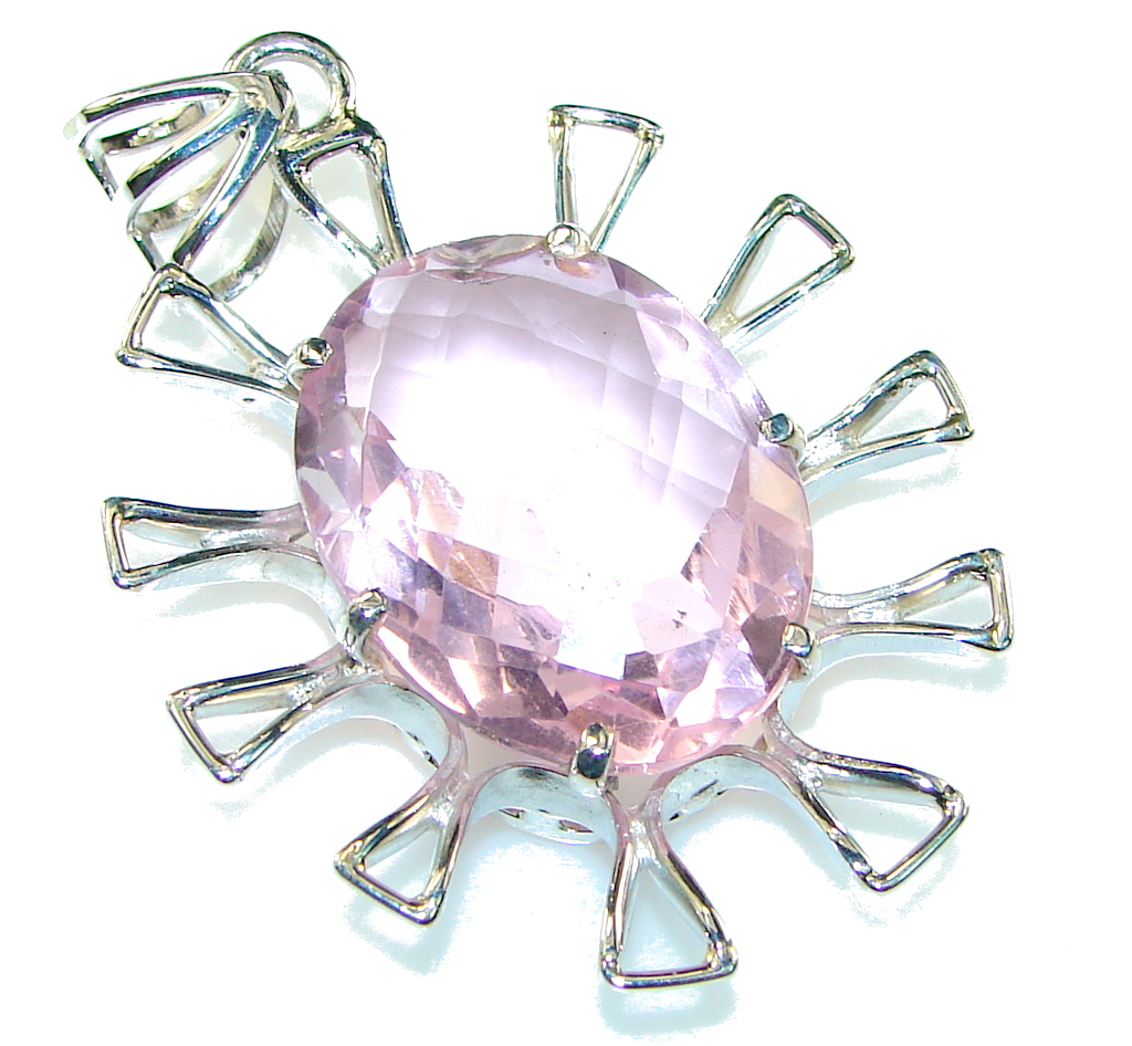 Amazing! Pink Topaz Sterling Silver pendant
