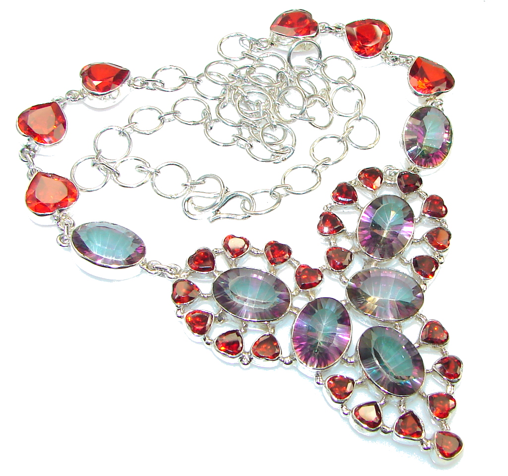 Paradise Design!! Magic Topaz Sterling Silver necklace