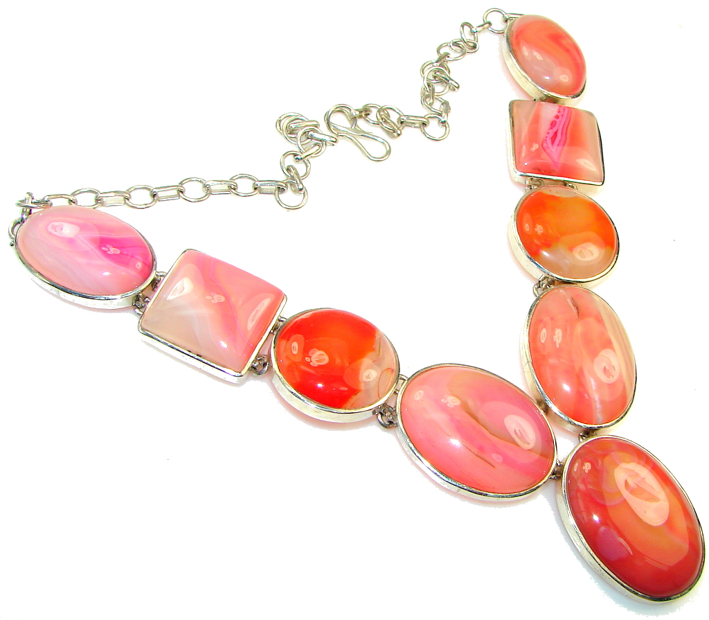 Dainty Daisy!! Botswana Agate Sterling Silver necklace