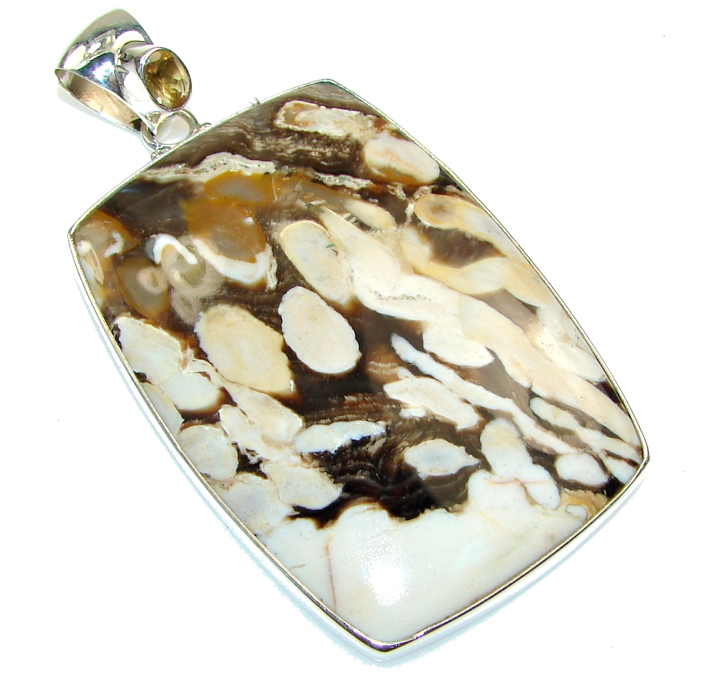 Big! Awesome!! Nugget Jasper Sterling Silver Pendant