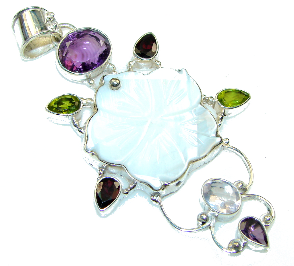 Big! Fashion Design! Blister Pearl Sterling Silver pendant