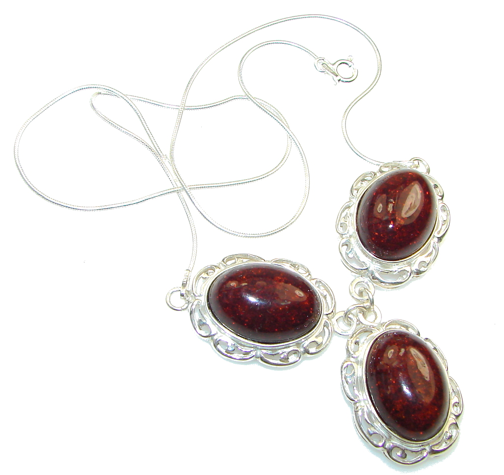 Delicate!! Polish Amber Sterling Silver necklace