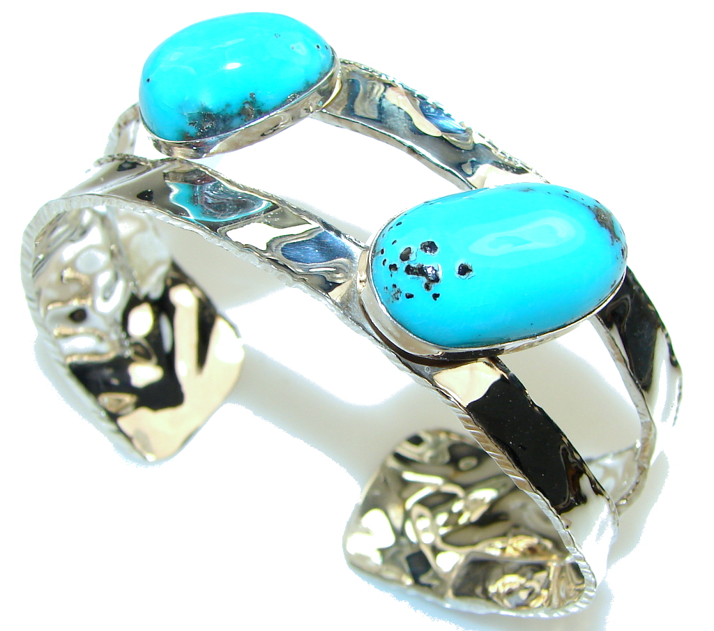 Sleeping Beauty! Blue Turquoise Sterling Silver Bracelet / Cuff