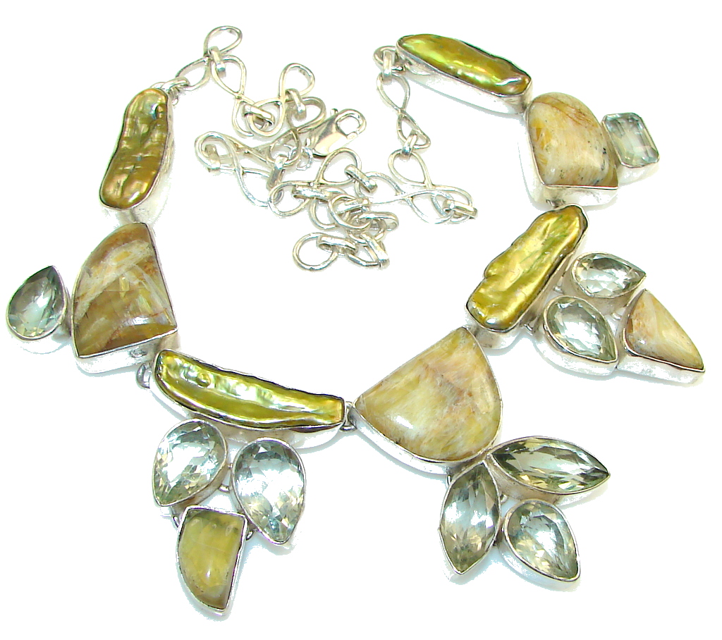 Maya Dreams!! Imperial Jasper Sterling Silver necklace