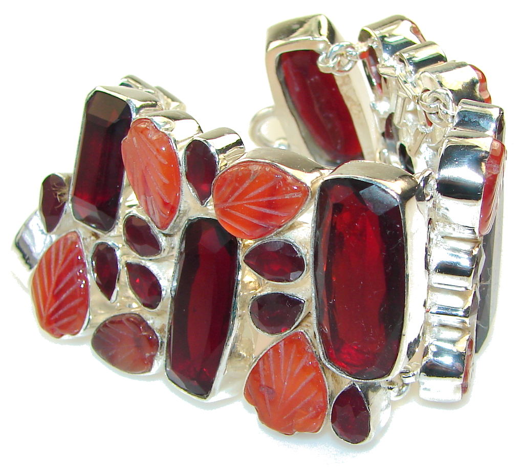 Make Memories! Orange Carnelian Sterling Silver Bracelet