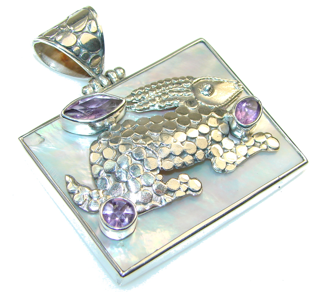 Amazing Design!! Blister Pearl Sterling Silver pendant