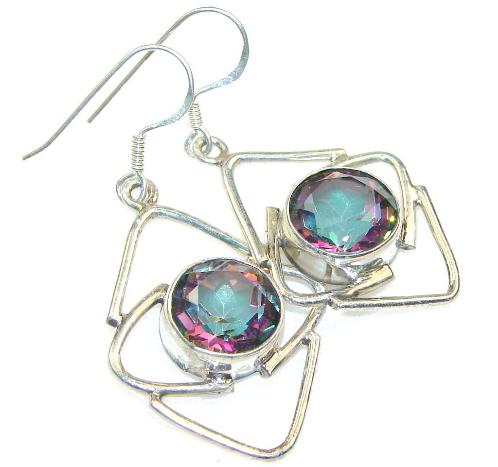 Amazing!! Rainbow Magic Topaz Sterling Silver earrings