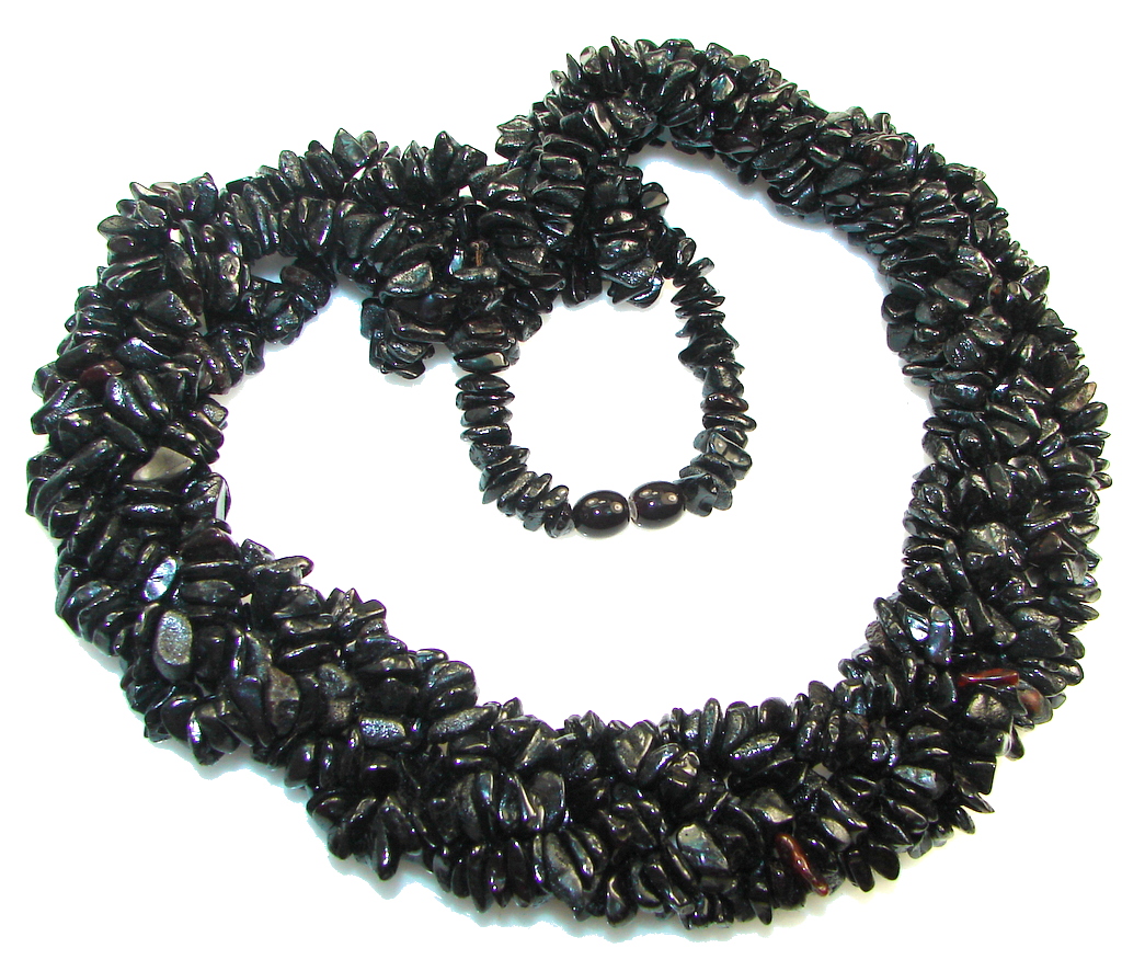 Amazing 5 line Genuine Dark Baltic Polish Amber necklace