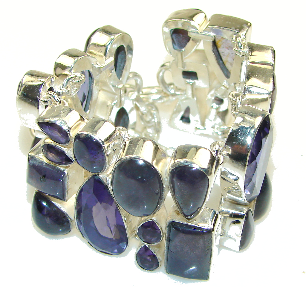 Amazing Design!! Alexandrite Quartz Sterling Silver Bracelet