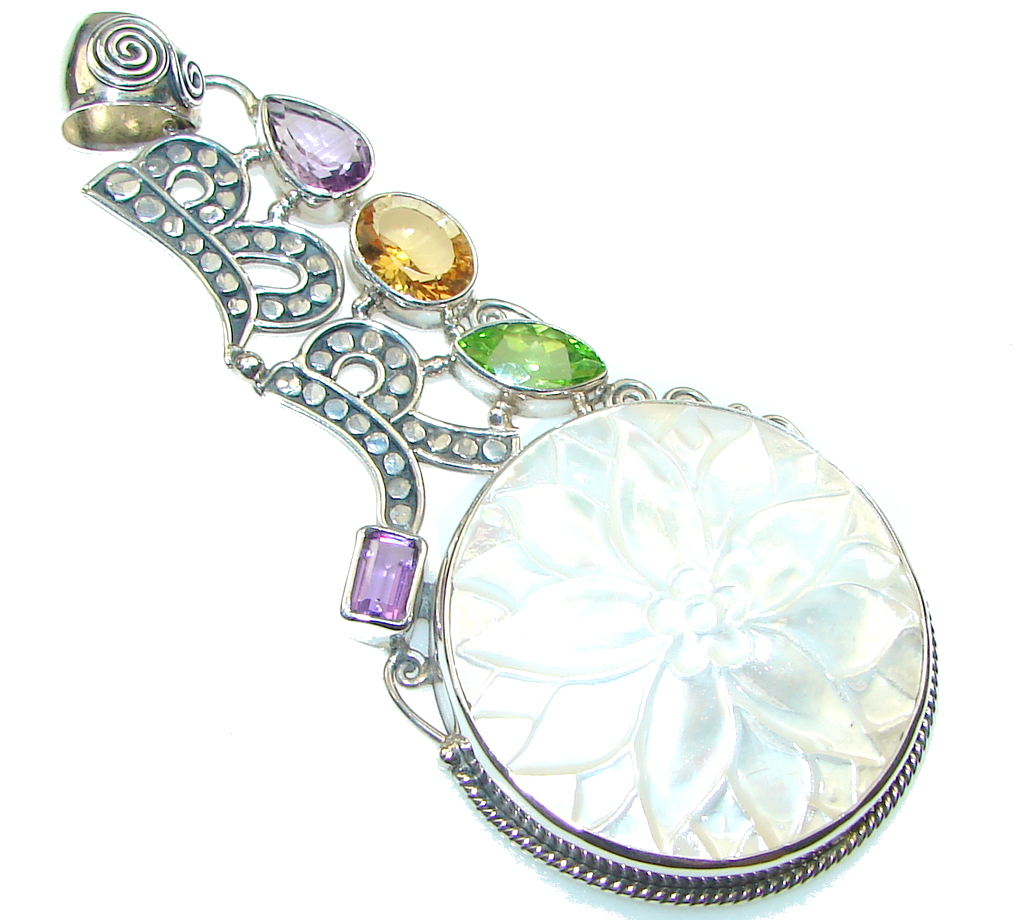 Big! Fashion Style!! Blister Pearl Sterling Silver pendant