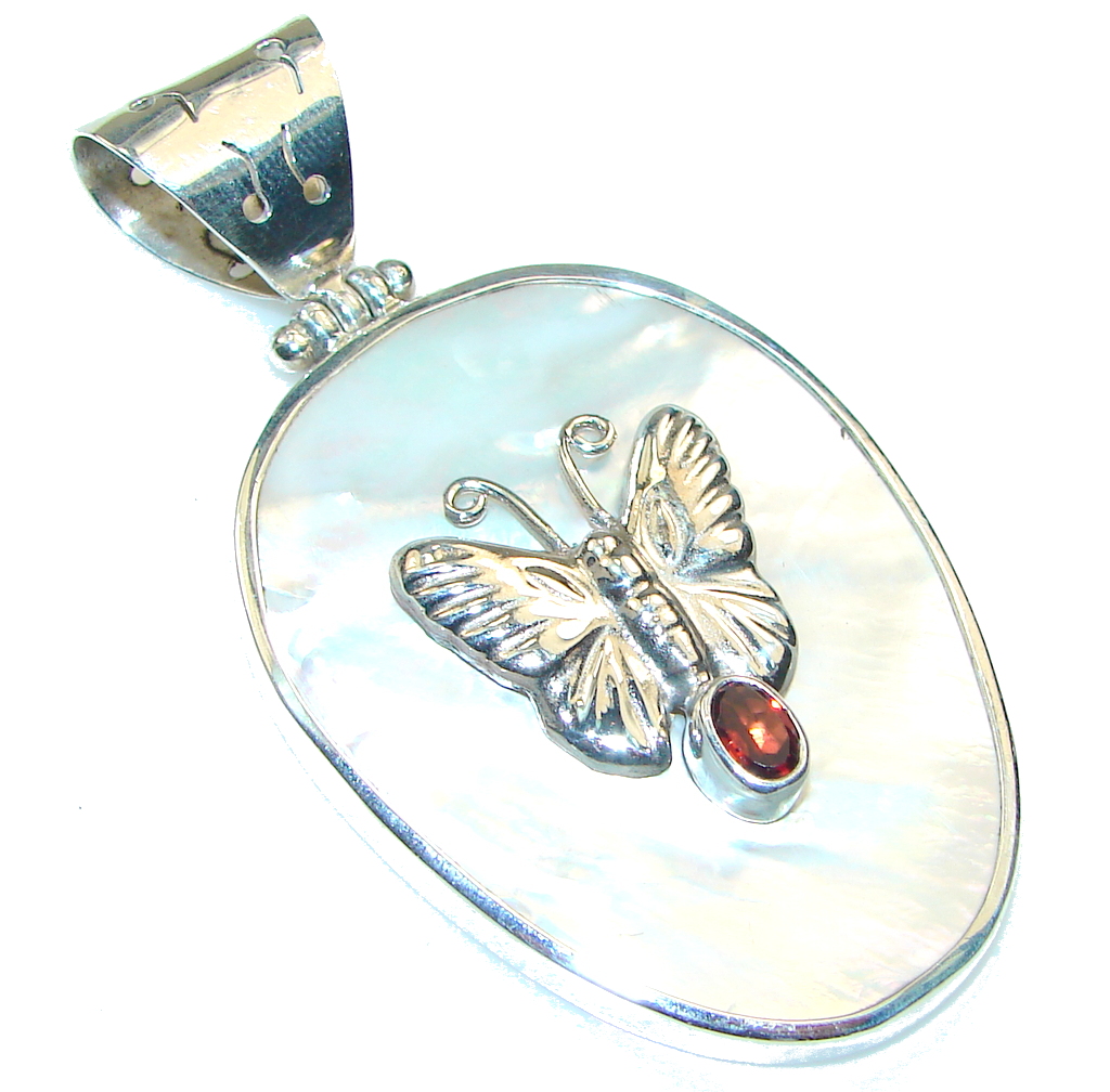 Big! Fantastic!! Blister Pearl Sterling Silver pendant