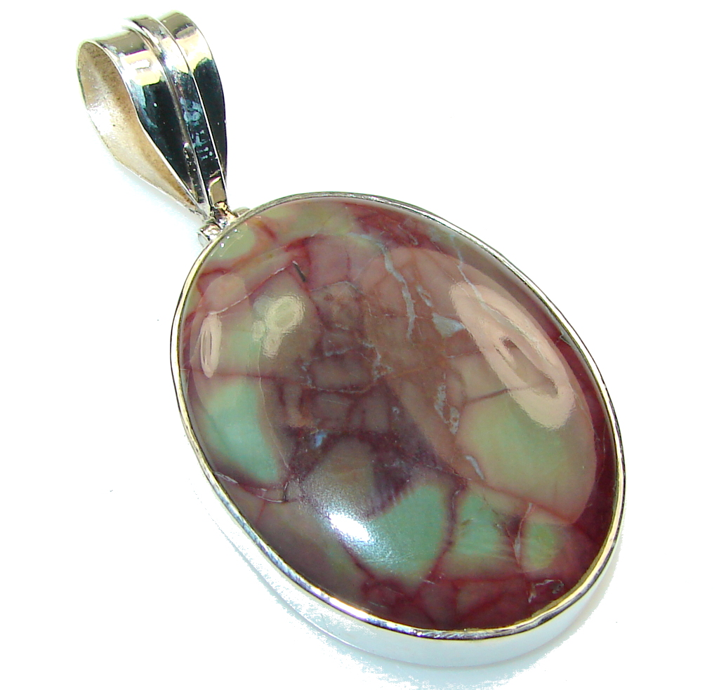Brown Tortoise Turquoise Sterling Silver Pendant