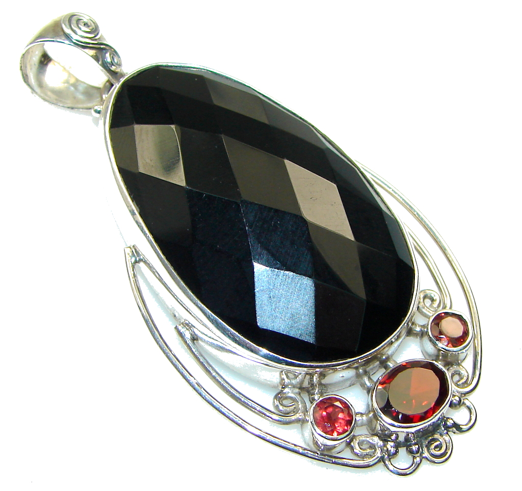 Fantastic! Black Onyx Sterling Silver Pendant