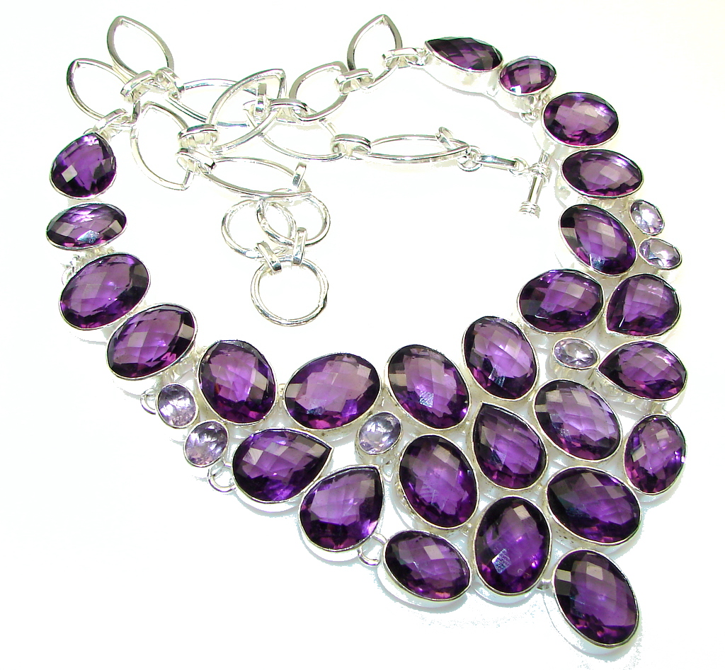Expressions!! Created Alexandrite Quartz Sterling Silver necklace