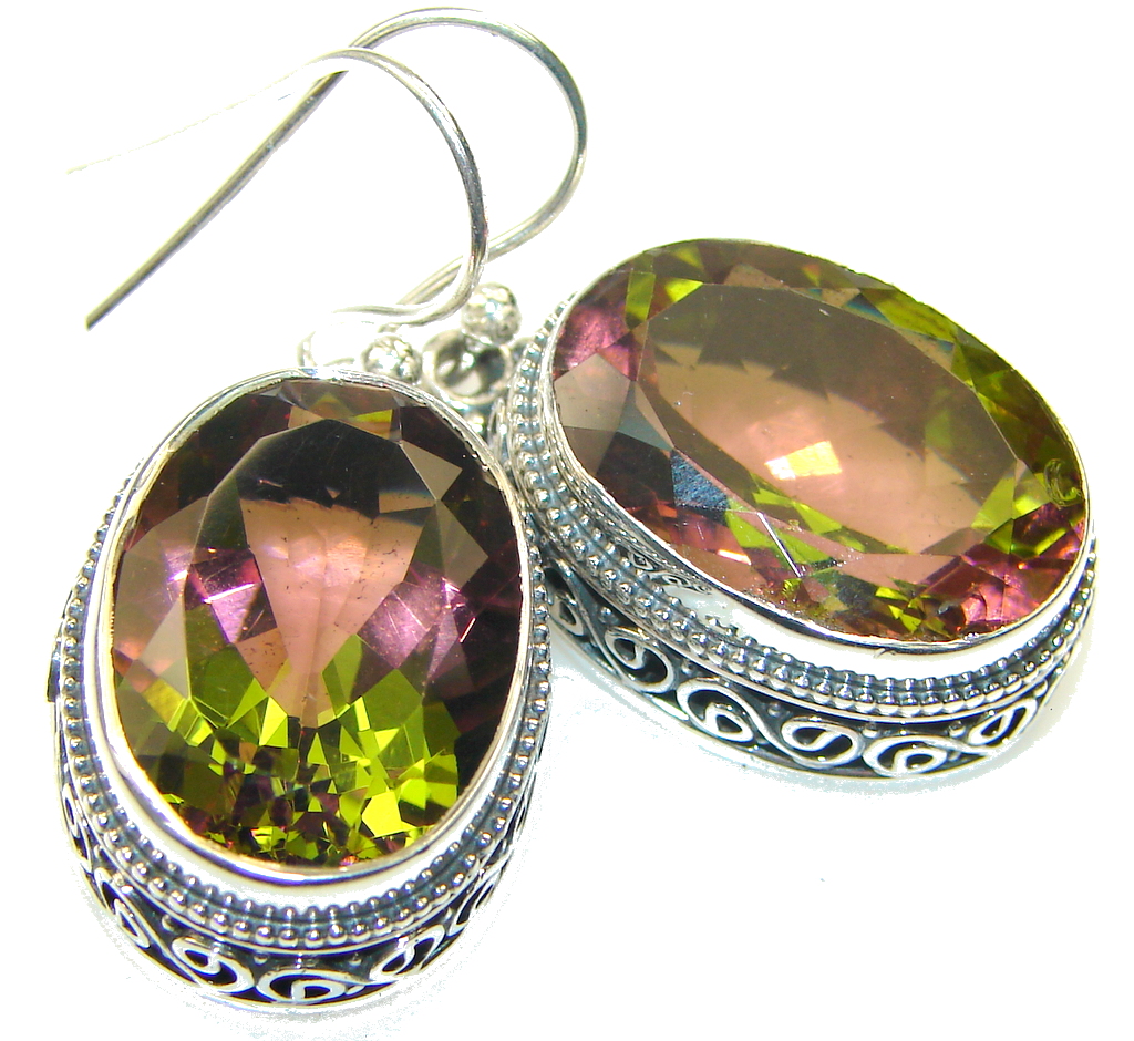 Amazing!! Color Changing Quartz Sterling Silver earrings