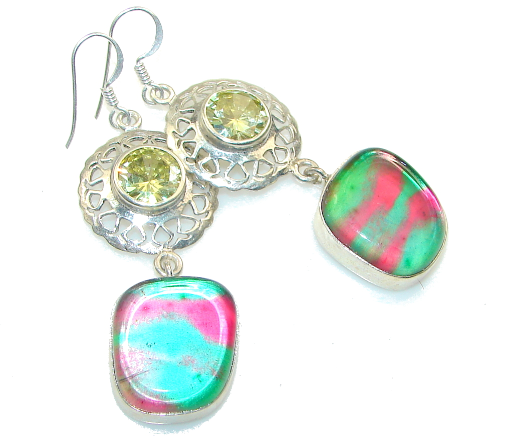 Fantastic! Dichroic Glass Sterling Silver earrings
