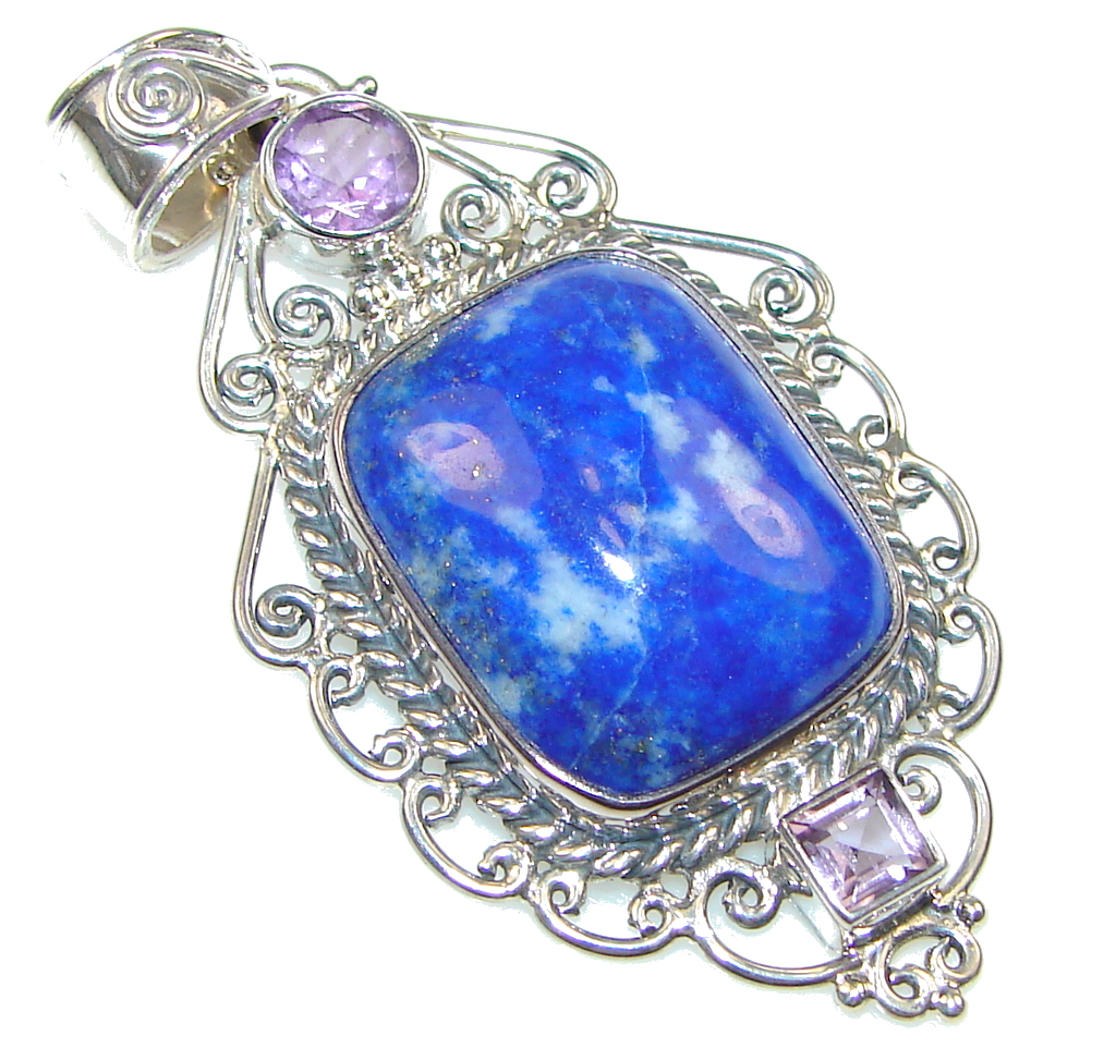 Secret! Blue Sodalite Sterling Silver Pendant