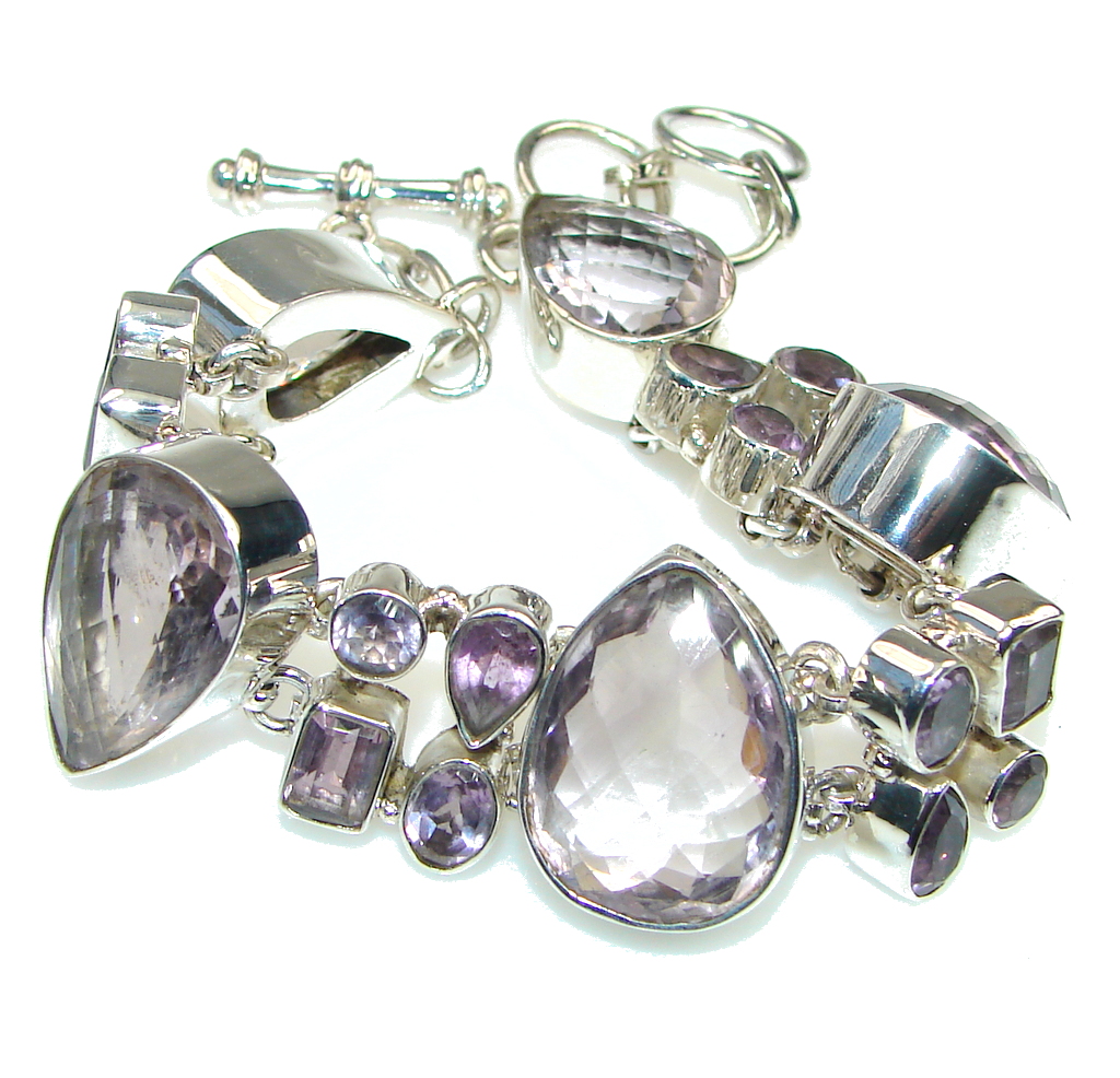 Lavender Dreams! Purple Amethyst Sterling Silver Bracelet