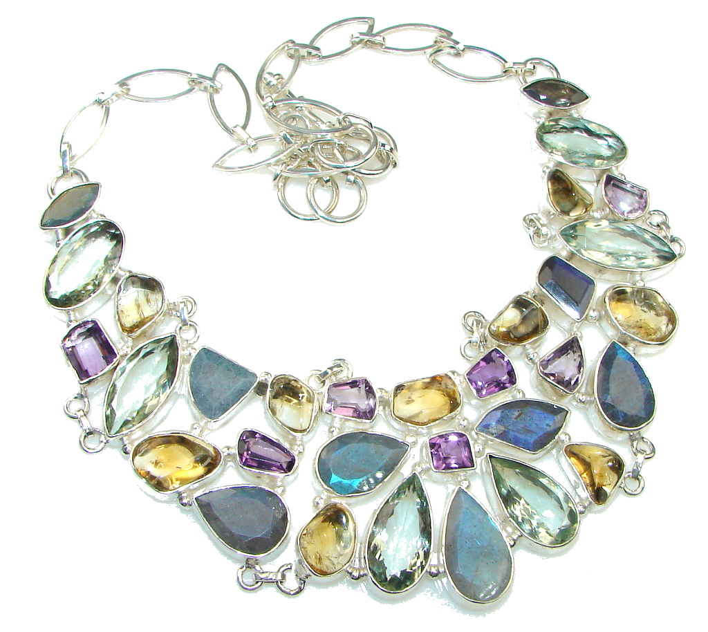Love Attraction! Blue Labradorite Sterling Silver necklace