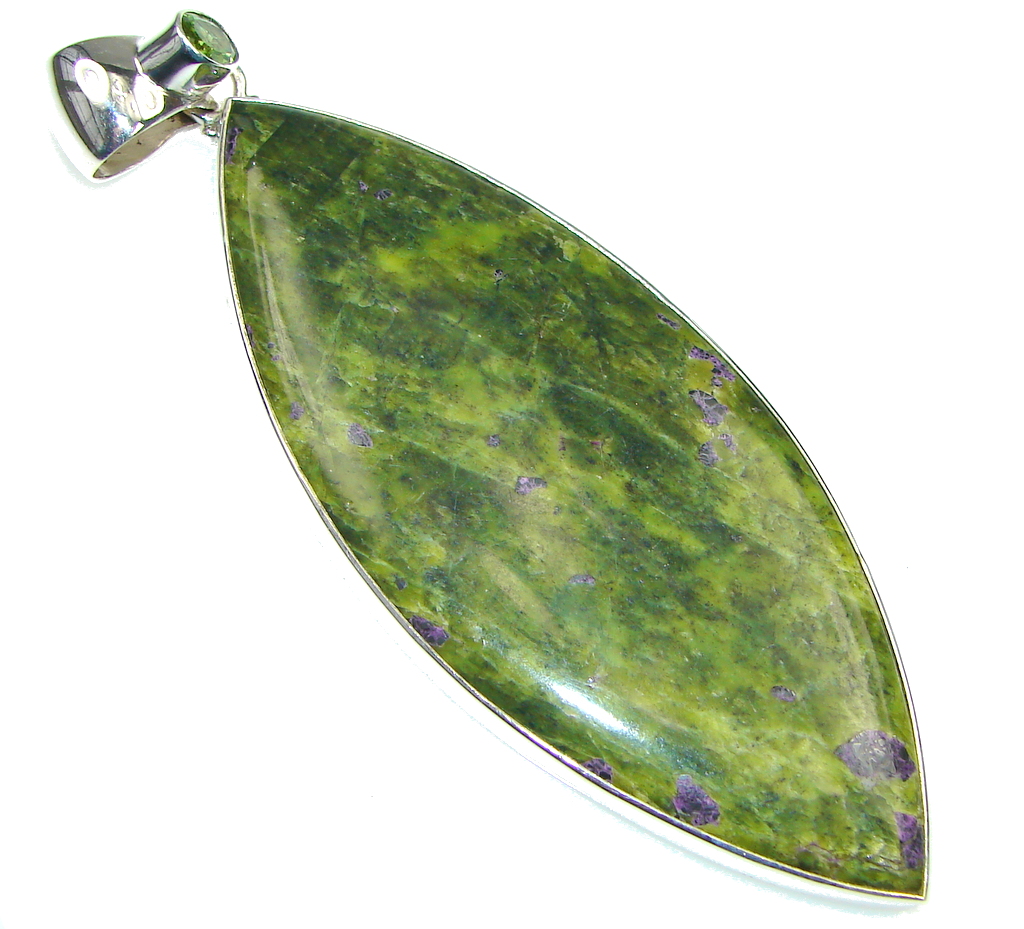 Large! Amazing Golden Atlantisite Sterling Silver pendant