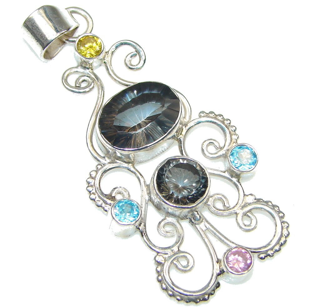 Bali Secret! Smoky Topaz Sterling Silver Pendant