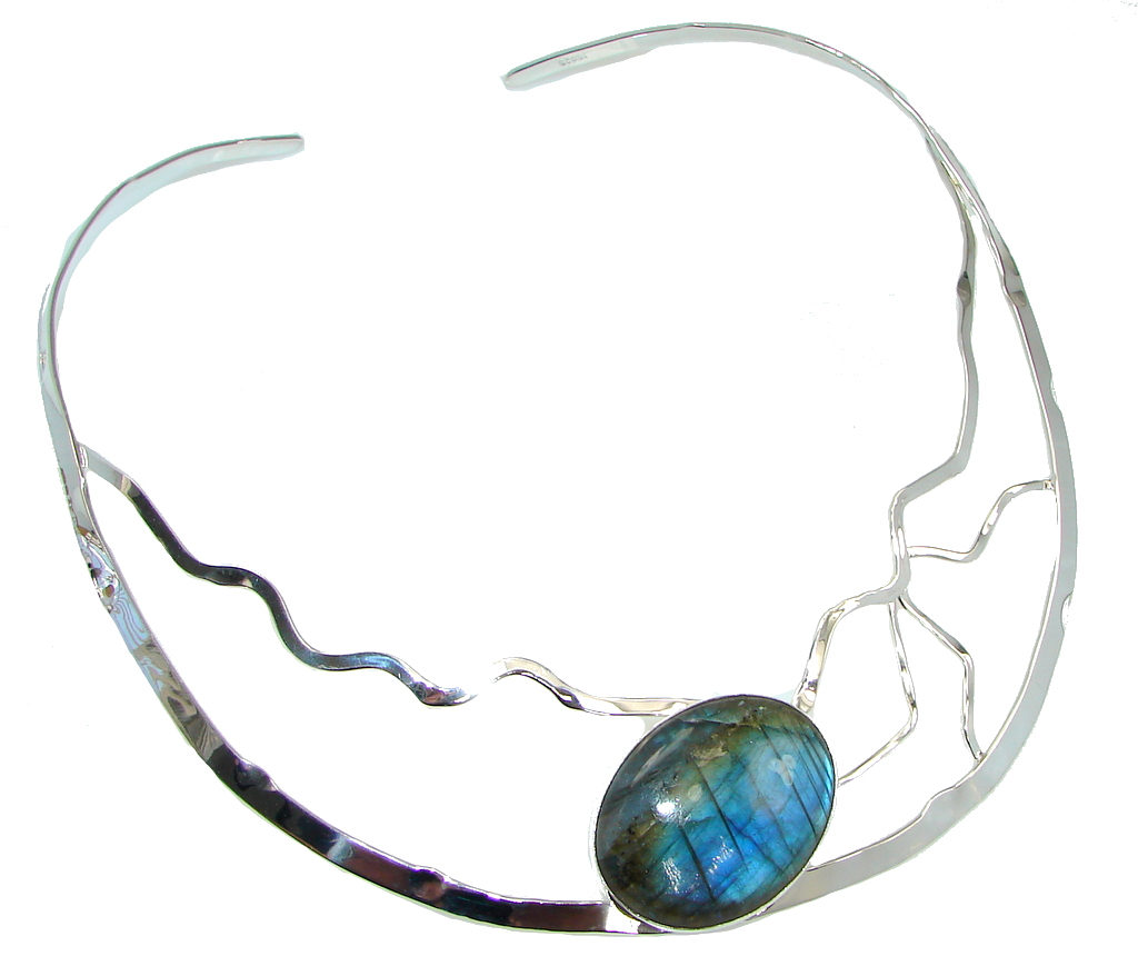 Falling In Love! Labradorite Sterling Silver necklace / Choker