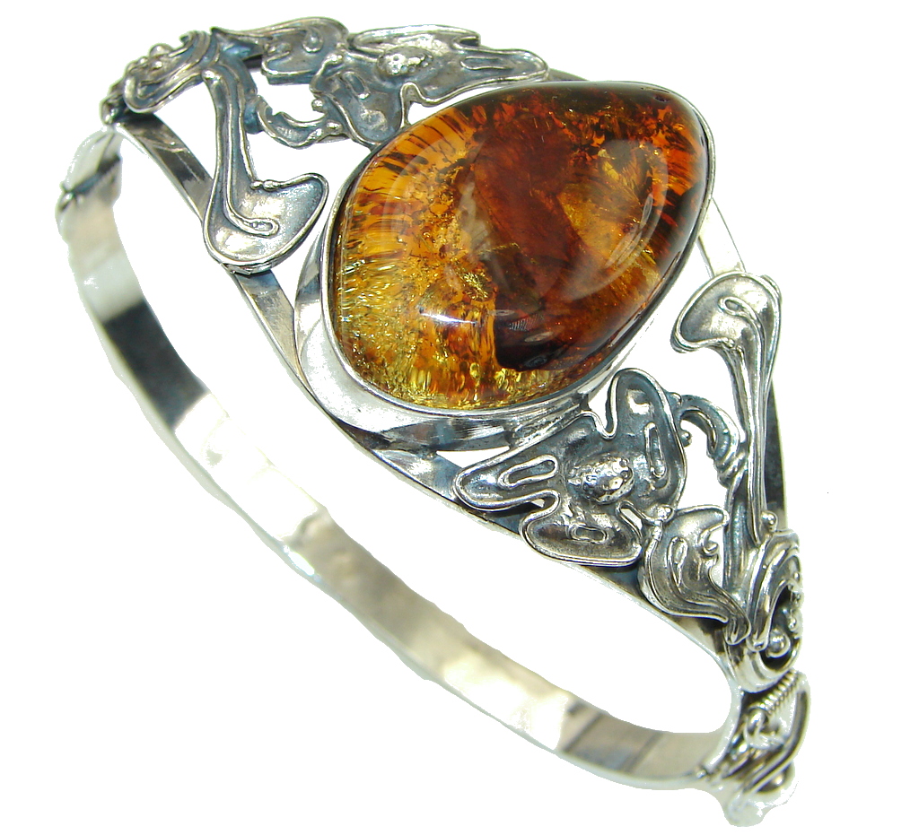 Bali Secret! Baltic Polish Amber Sterling Silver Bracelet
