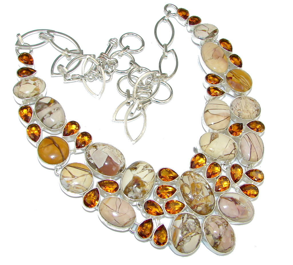 Aura Of Beauty! Burro Creek Jasper Sterling Silver necklace