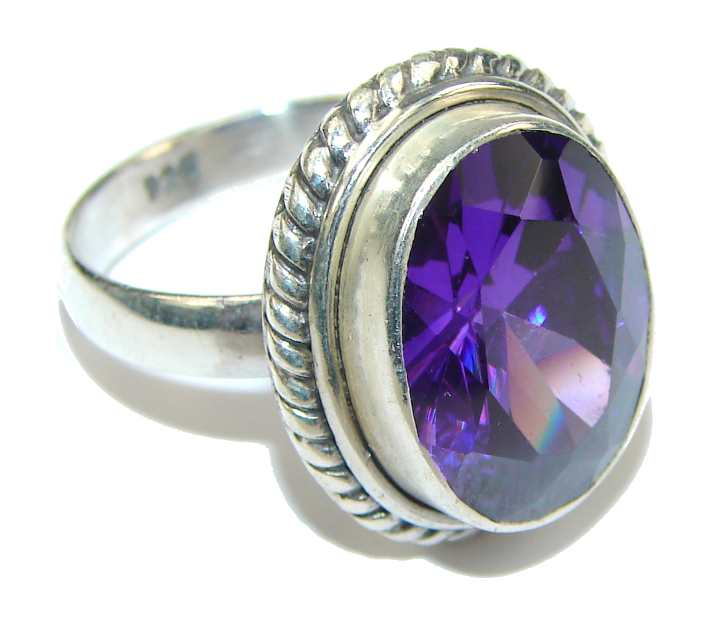 True Emotion! Created Alexandrite Sterling Silver Ring s. 8 1/4