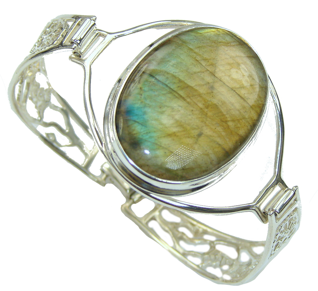 Gorgeous Design! AAA Blue Labradorite Sterling Silver Bracelet