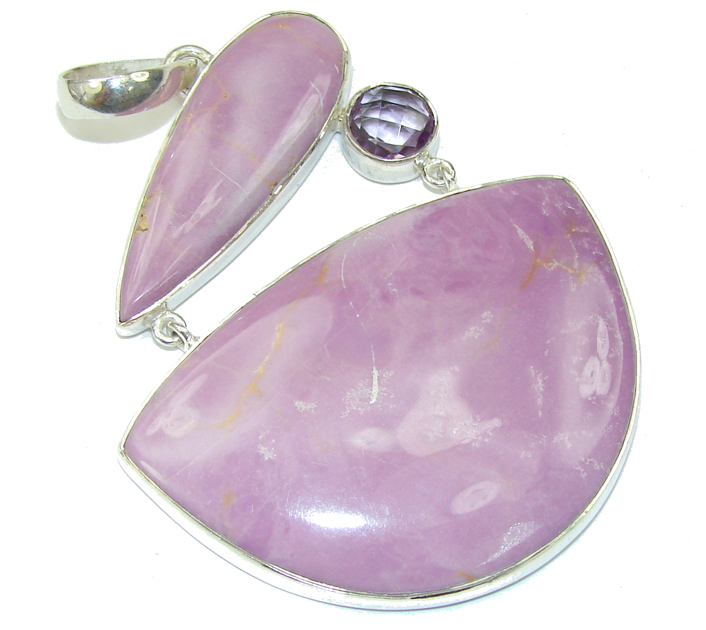 Big! Awesome Color Of Purple Sugalite Sterling Silver Pendant
